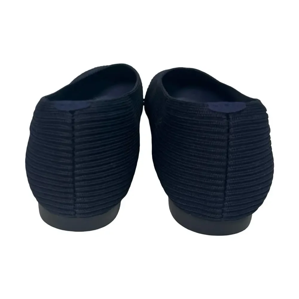 VIVAIA Womens EU 38.5 Blue Knit Ballet Flats Slip On Comfort Lightweight Casual
